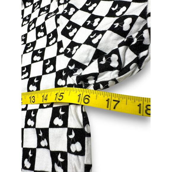 Vans Cropped Long Sleeve Checkerboard Design Size Small - Picture 5 of 10